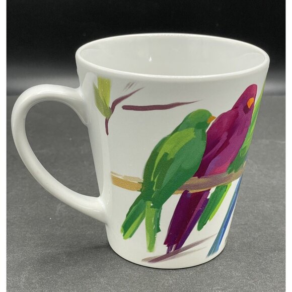 Orca Coatings Multi Colored Parakeet Birds Coffee Mug by M Collins - Picture 3 of 8